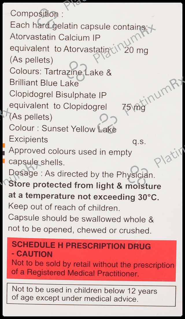 Atorec CV 20/75mg Capsule 10s