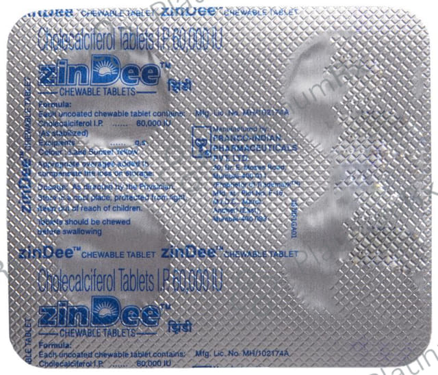 Zindee 60k Chewable Tablet 4s