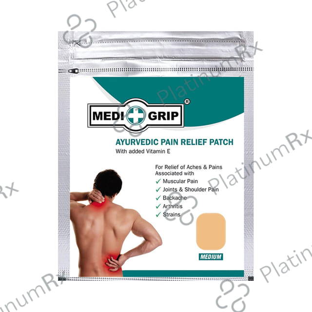 Medigrip Ayurvedic Pain Relief Patch Medium Brown 30 patches