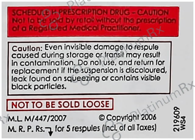 Foracort 1mg/20mcg Respules 5X2ml