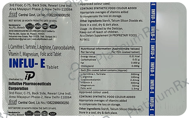 Influ-E Tablet (10 Each) 1 Strip