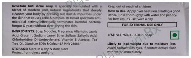 Leeford Acnetoin Anti Acne Soap 75gm