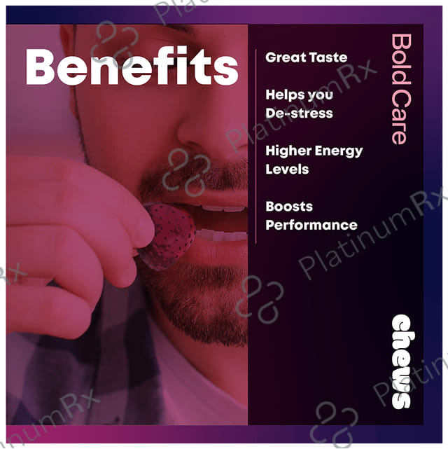 Bold Care Chew Love Better Pure Ashwagandha Gummy Mixed Fruit Sugar Free