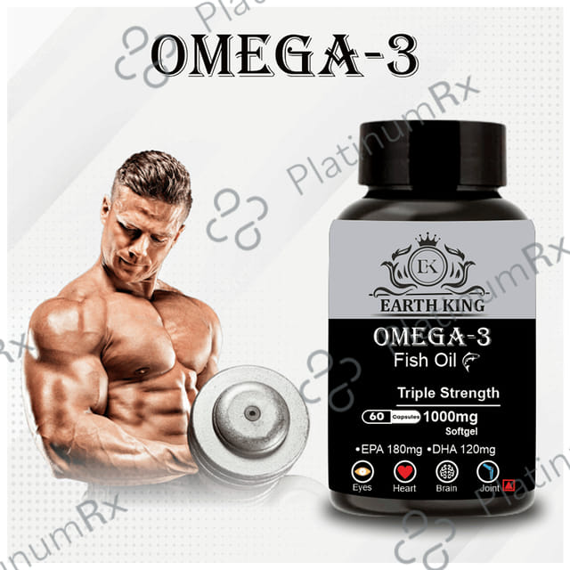 Earth King Omega 3 Fish Oil Triple Strength 1000mg Softgel Capsule