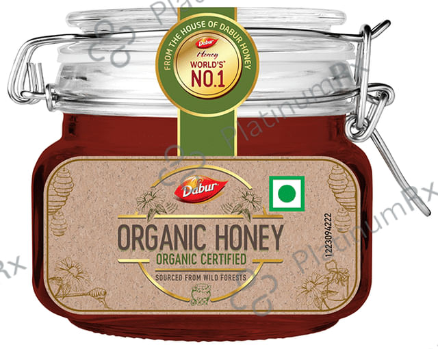 Dabur Organic Honey - 100% Pure & Natural - Raw , Unprocessed Honey - No Sugar Adulteration 600 gm
