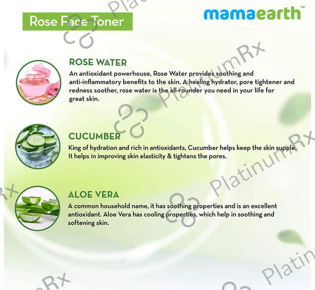Mamaearth Rose Face Toner - Alcohol-Free - For All Skin Types