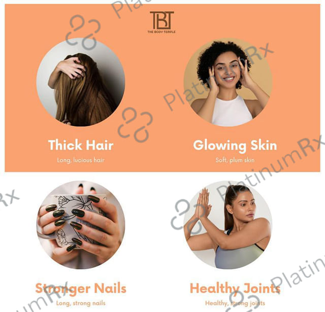 The Body Temple Marine Collagen Peptides Type 1 for Skin, Joints, Hair, Bones & Nails - Flavour Powder Orange