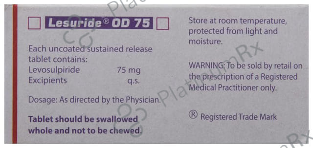 Lesuride OD 75mg Tablet 10s