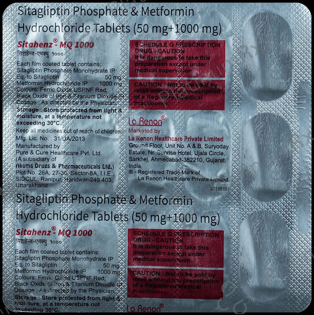 Sitahenz GM 1/50/1000mg Tablet 10s