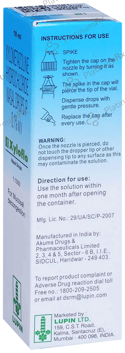 Xyloflo 0.1% Nasal Drops 10ml