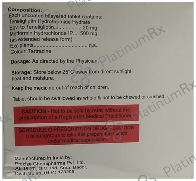 Glyten M 500mg/20mg Tablet ER