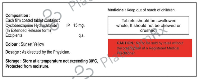 Cyclozip 15mg Tablet ER 10s