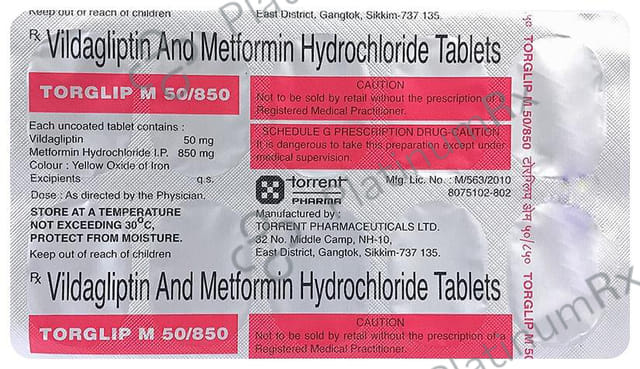 Torglip M 850/50mg Tablet 10s