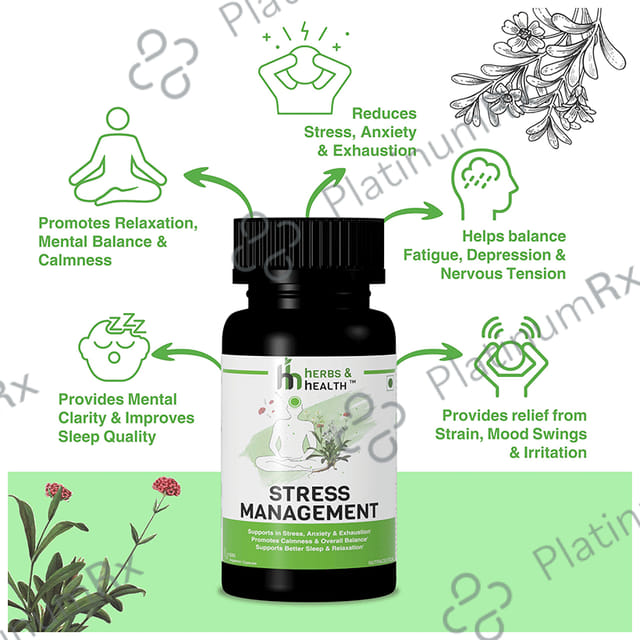 Herbs & Health Stress Management Vegetarian Capsule