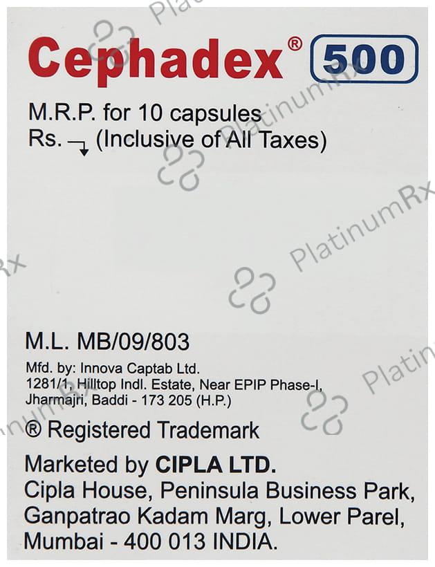 Cephadex 500mg Capsule 10s