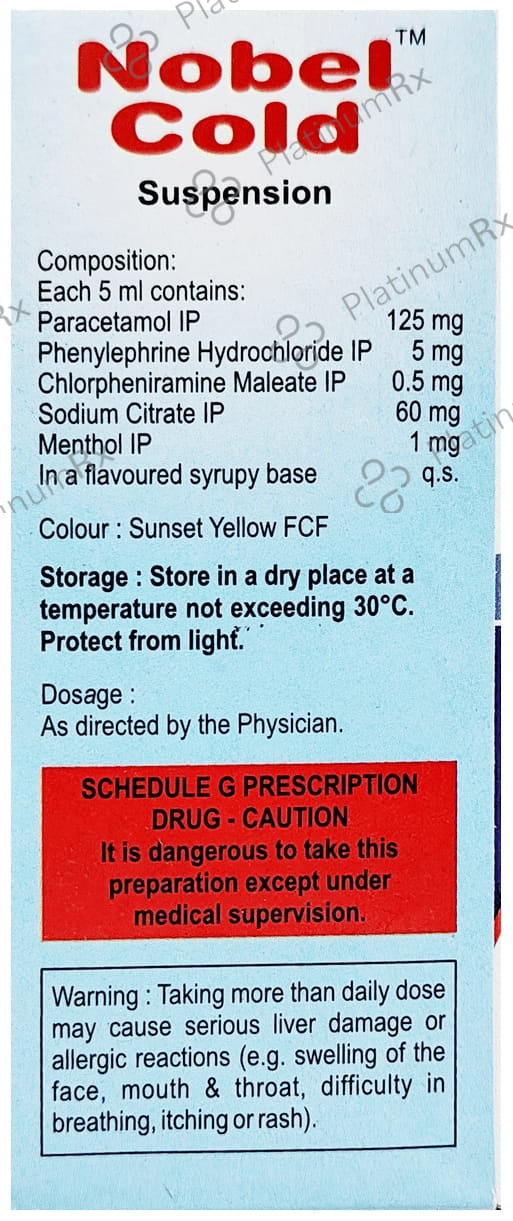 Nobel Cold Oral Suspension Orange