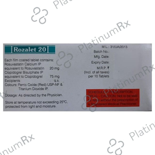 Rozalet 20/75mg Tablet 10s