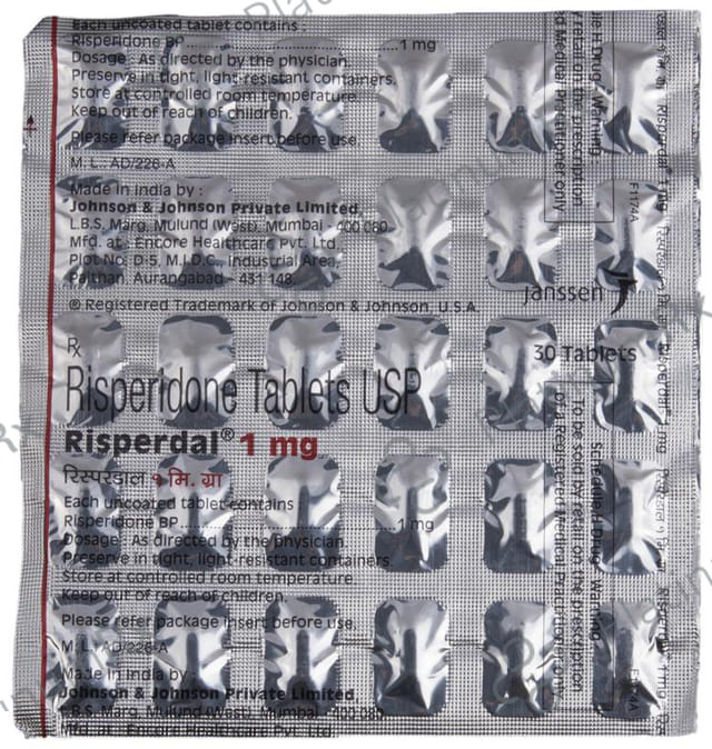 Risperdal 1mg Tablet 30s