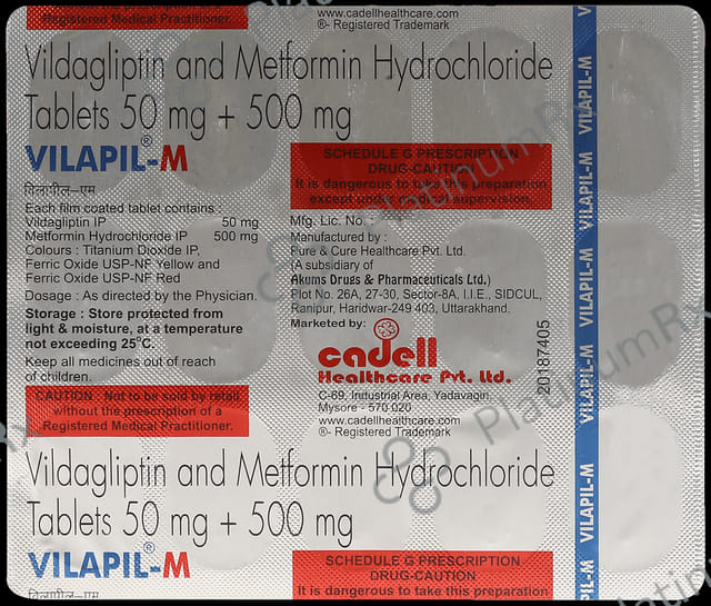 Vilapil M 500/50mg Tablet 15s