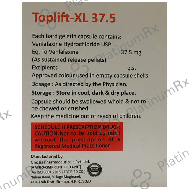 Toplift XL 37.5mg Capsule SR