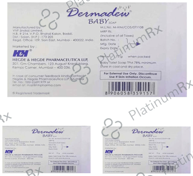 Dermadew Baby Soap 125gm