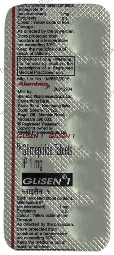 Glisen 1mg Tablet 10s