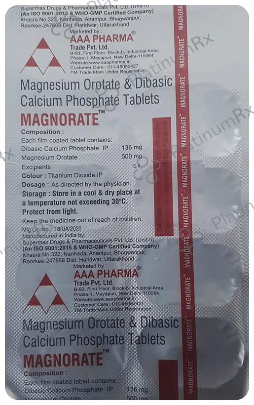 Magnorate 136/500mg Tablet 10s