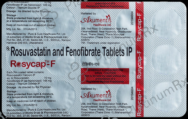 Rosycap F 145/10mg Tablet 15s