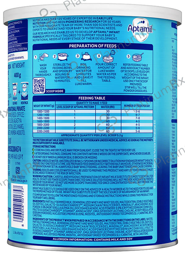 Aptamil Preterm Powder 400gm
