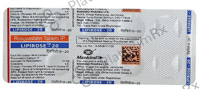 Lipirose 20mg Tablet 10s