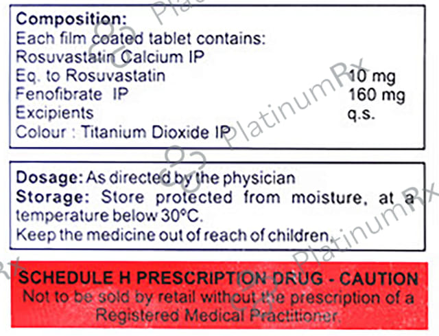 Plaros F 160mg/10mg Tablet
