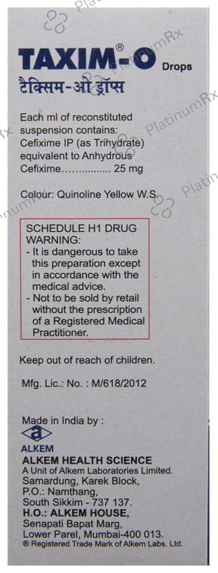 Taxim O 25mg Drops 10ml