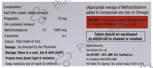 Pgbest-M SR 75 Tablet