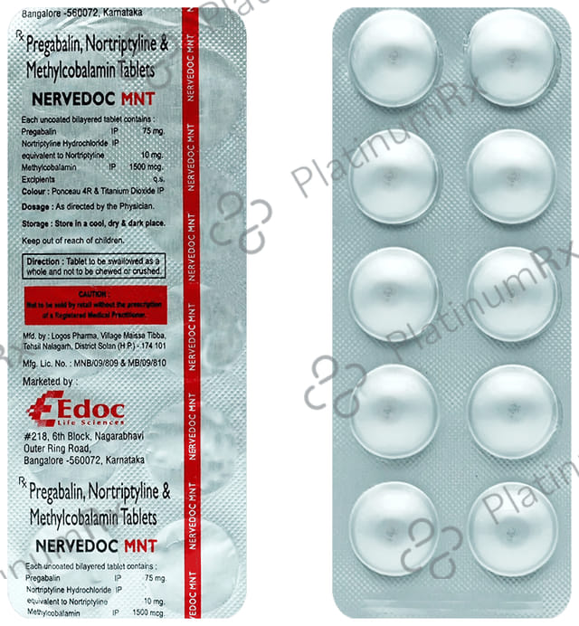 Nervedoc Mnt 75mg/10mg/1500mcg Tablet