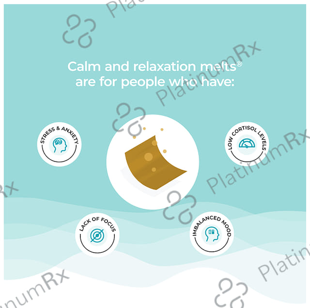 Wellbeing Nutrition Melts into Calm & Relaxation - Sugar Free Oral Thin Strips - Flavour Soothing Mango