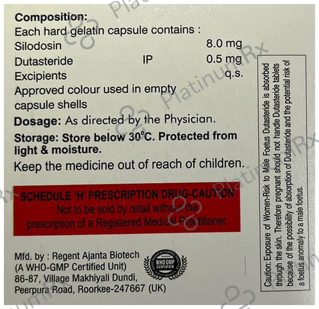 Dutascan 0.5/8mg Capsule 10s