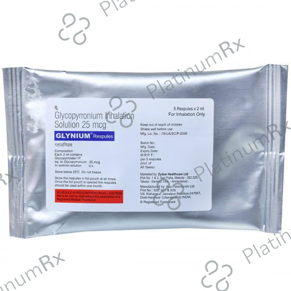 Glynium 25mcg Respules 5X2ml