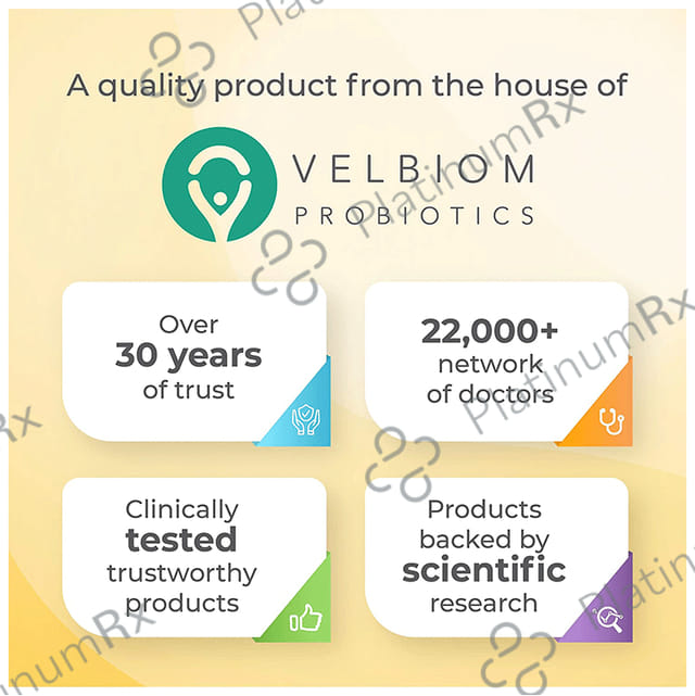 Velbiom Lactogut Pre & Probiotic for Gut Health, Digestion & Immunity - Capsule