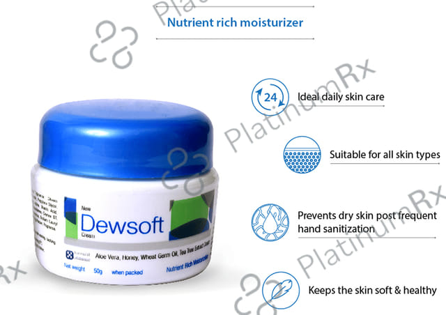 New Dewsoft Nutrient Rich Moisturiser Cream 50gm