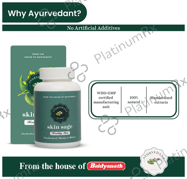 Baidyanath (Jhansi) Ayurvedant Skin Sage Capsule