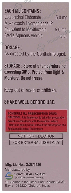 Sinflox-LP Eye Drop BAK Free