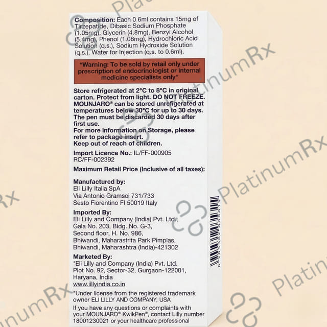 Mounjaro 15mg KwikPen 0.6ml