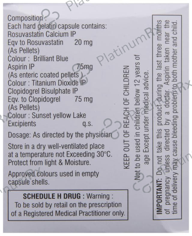 Rozustat Gold 20/75/75mg Capsule 10s