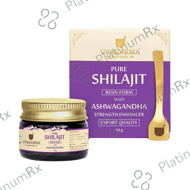 Upakarma Ayurveda Pure Shilajit Resin Form with Ashwagandha 10gm