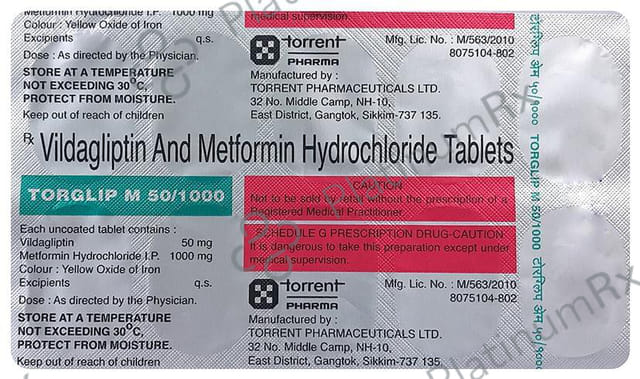 Torglip M 50/1000mg Tablet 10s