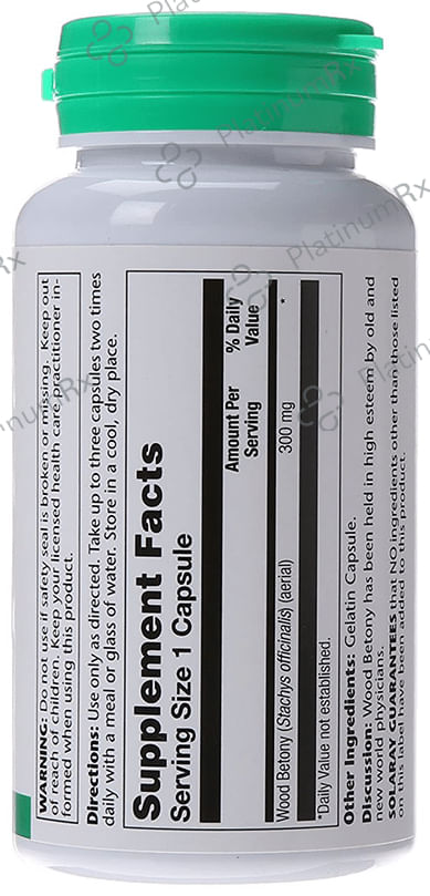 Solaray Wood Betony 300mg Capsule