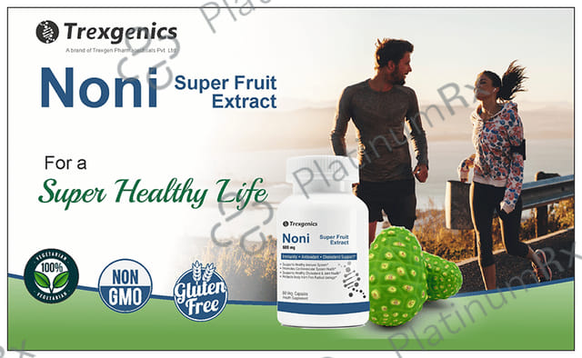 Trexgenics Noni 600mg Super Fruit Extract Veg. Capsules