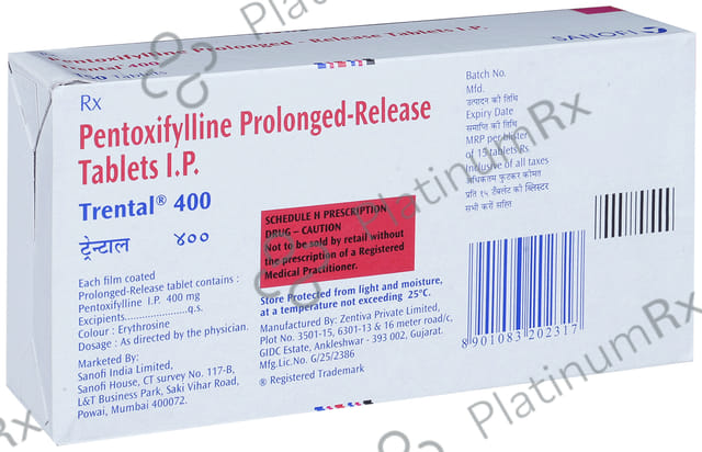 Trental 400mg Tablet PR 15s