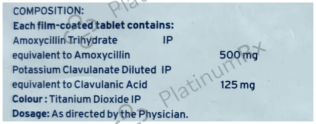 Clavcare 625/125mg Tablet 10s
