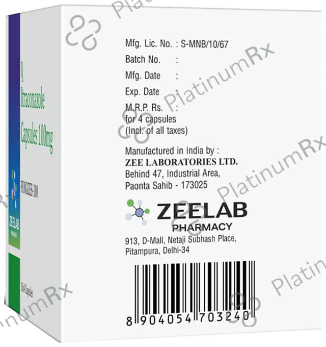 Fungizee 100mg Capsule 4s